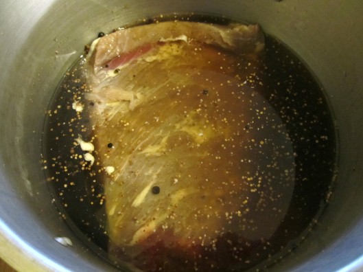 beef brisket in brine - corned beef